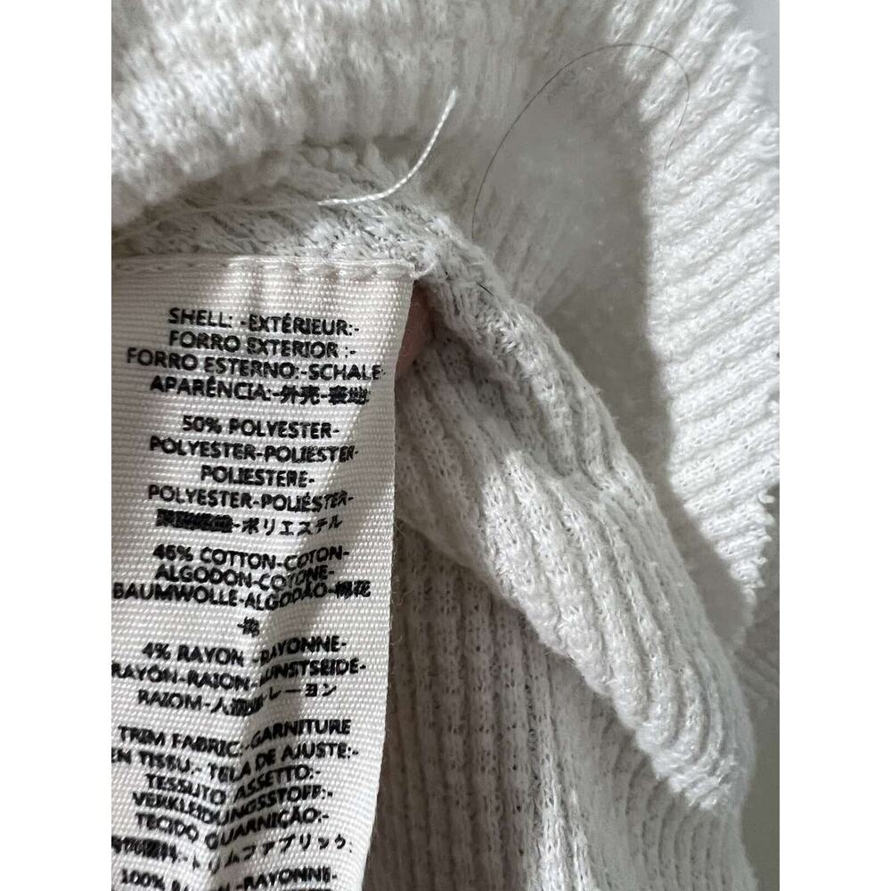 Free People Womens XS Blossom Thermal Top Waffle Knit White Oversized A003309 - Picture 5 of 10
